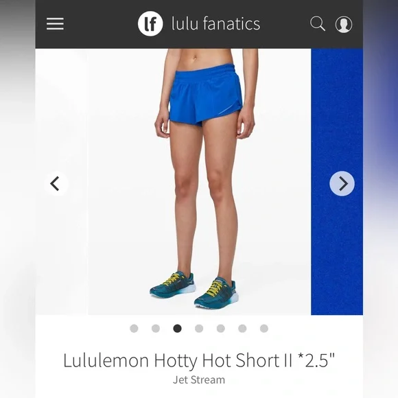 Lululemon Hotty Hot Size 10 LowRise 2.5" Jet Stream - Picture 3 of 3